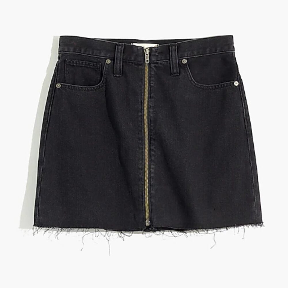 NWT Madewell Rigid Denim A-Line Mini Skirt in Lunar Wash, Sz 25